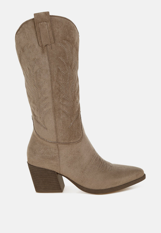 Rancher Microfiber Long Cowboy Boots-0