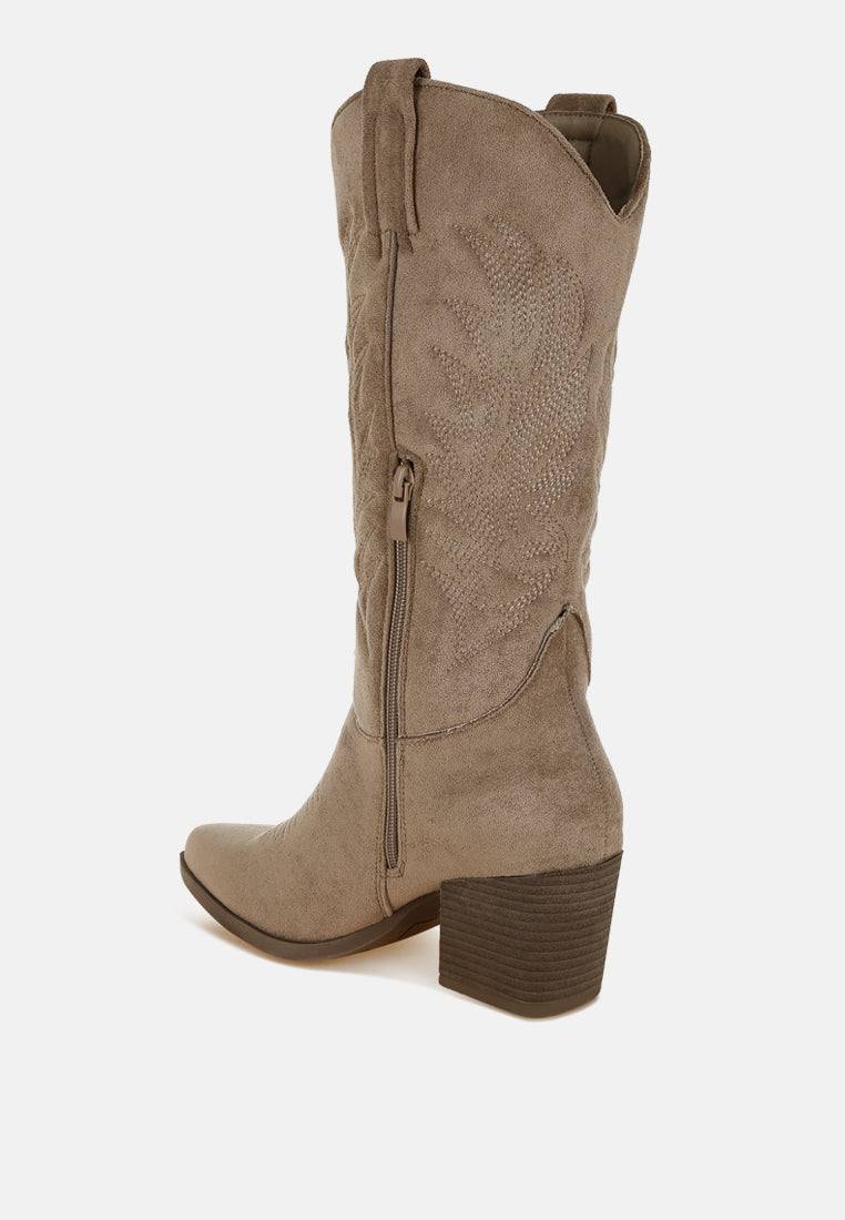 Rancher Microfiber Long Cowboy Boots-2