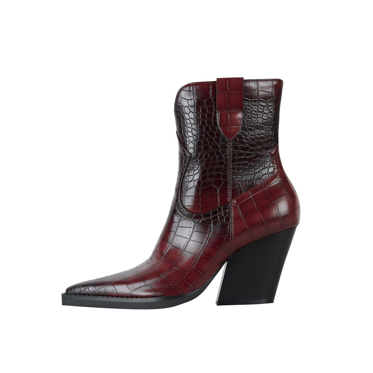 Rich Tone Leather Country Ankle Boots-5