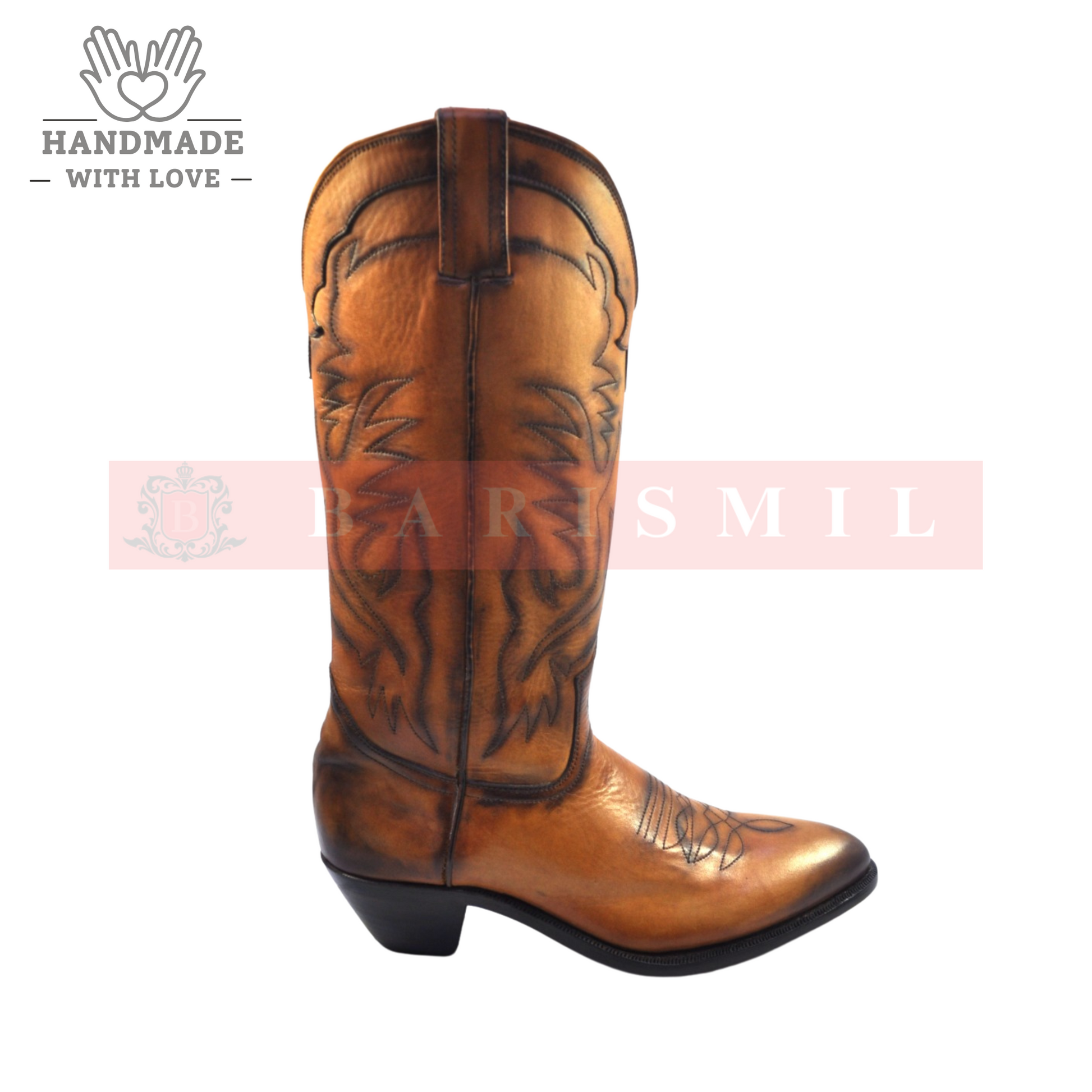 Cowboy Boots - Tan Leather-3